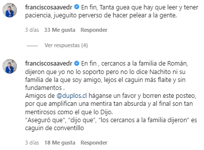 Pancho Saavedra aclaró relación con Nacho Román.