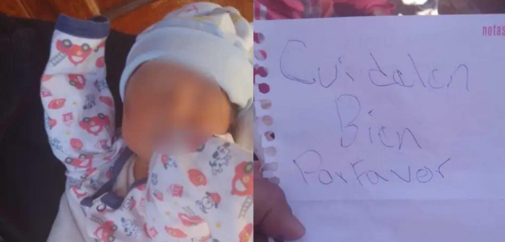 Abandonan a recién nacido en una bolsa de tela en plena calle: venía con una desgarradora carta