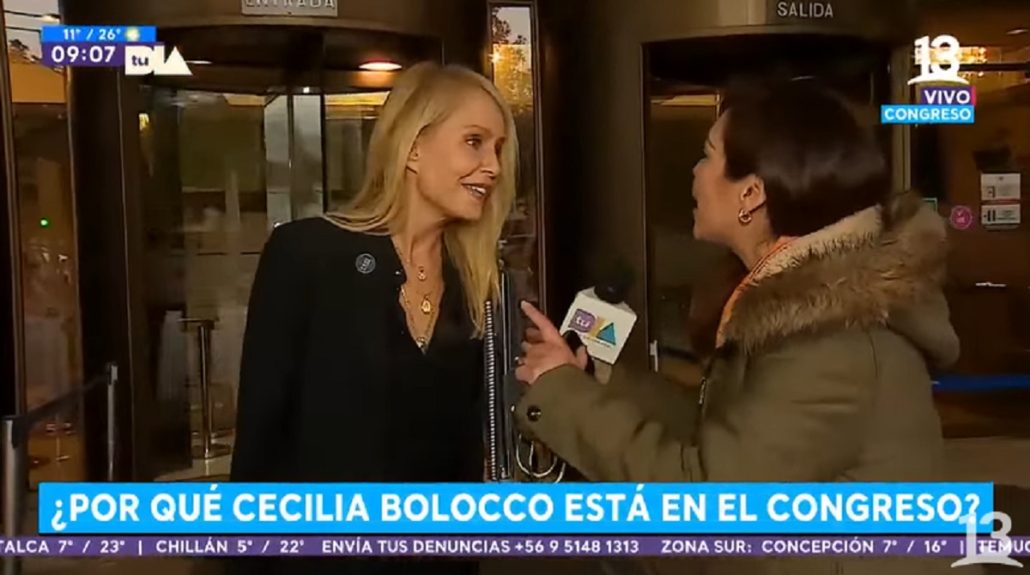 Cecilia Bolocco en el congreso