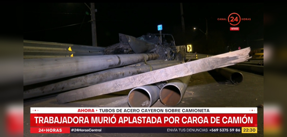 Mujer murió aplastada por carga de camión en Lampa