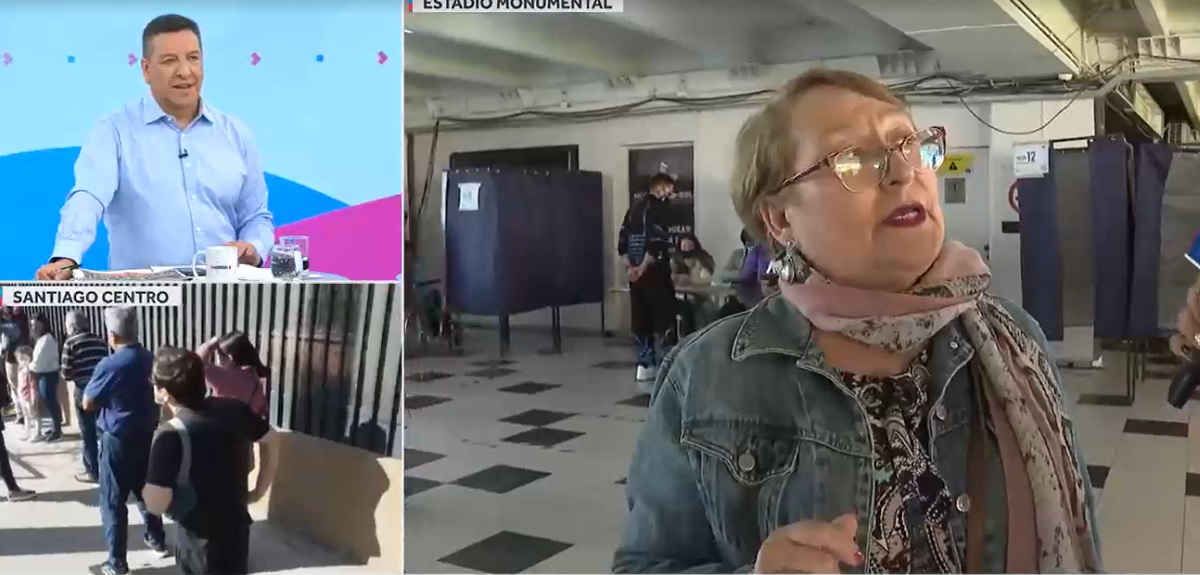 Doble de Bachelet se robó miradas en el Monumental durante elecciones: recordó 