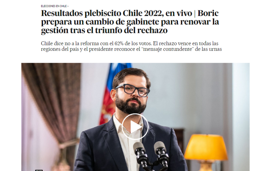 "Sigue vigente la de Pinochet": así reaccionó la prensa internacional tras el plebiscito