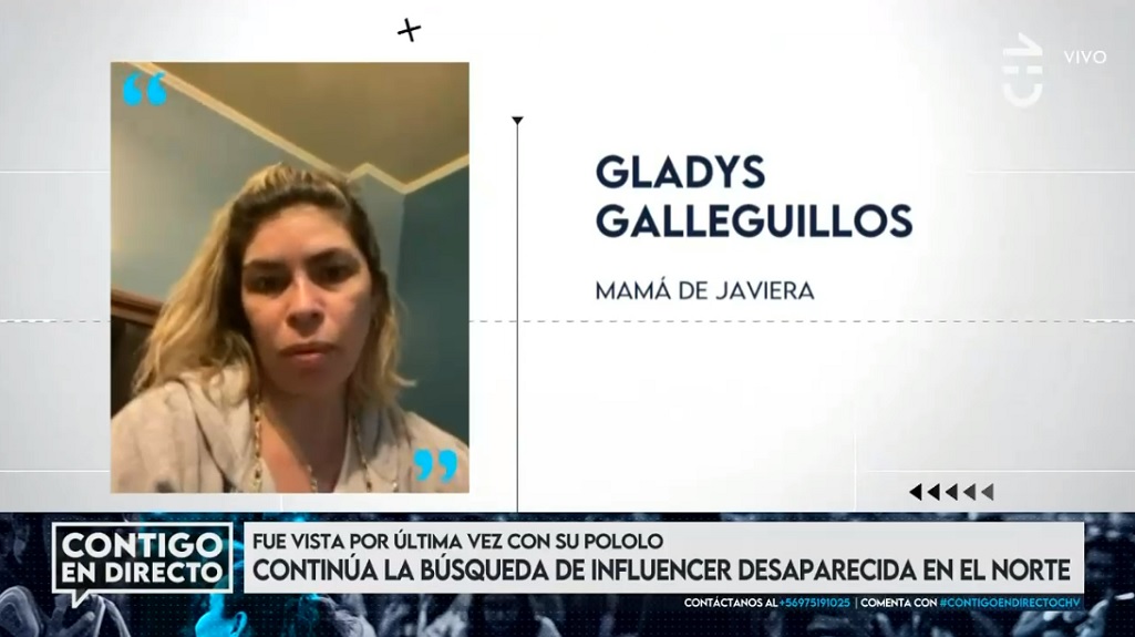 Gladys Galleguillos mamá Javiera Jiménez desaparecida