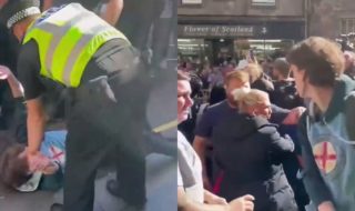 Detienen a hombre que trató de "viejo enfermo" al príncipe Andrés en cortejo fúnebre de la reina