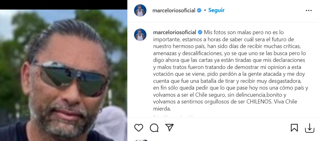 Marcelo Ríos pidió perdón 