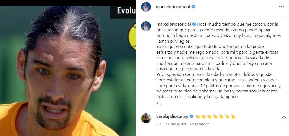 Marcelo Ríos se defiende de los ataques y niega ser privilegiado.