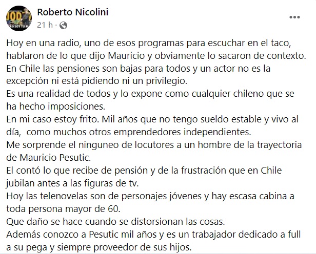 Roberto Nicolini defendió Mauricio Pesutic