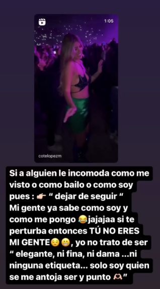 Coté López recibió críticas tras publicar video en concierto de Bad Bunny y ella respondió