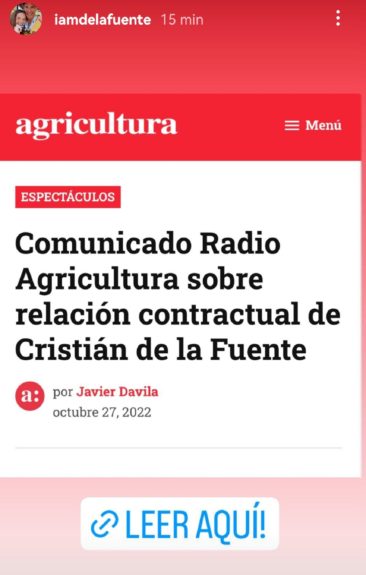 Cristián de la Fuente Radio Agricultura