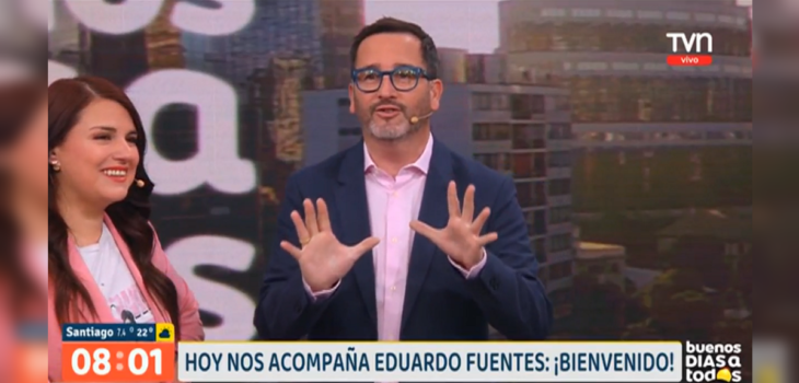 El divertido estreno de Eduardo Fuentes en el matinal Buenos días a todos: 