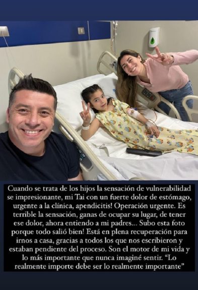 hija Leandro Martínez apendicitis