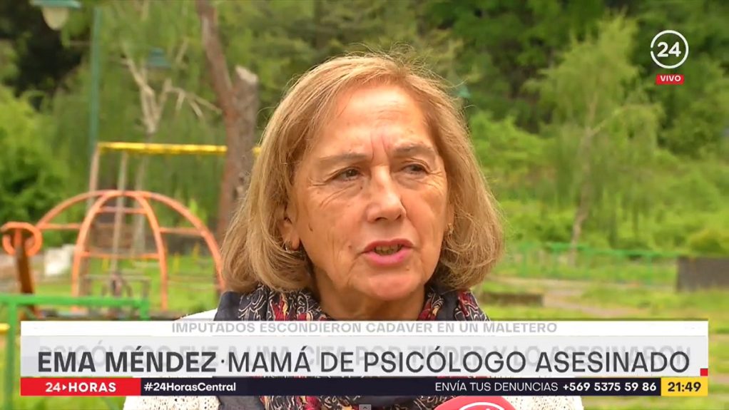 Madre de psicólogo asesinado en Lautaro