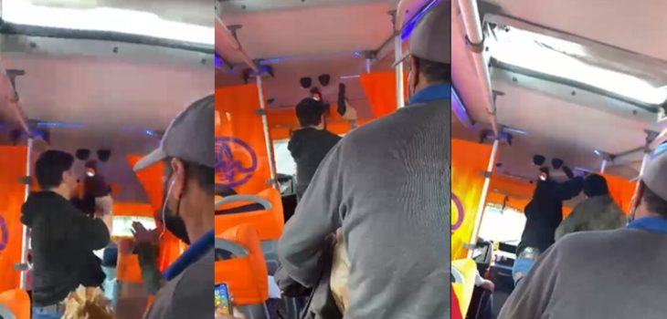 Momentos de terror pasajeros taxibús Concepción