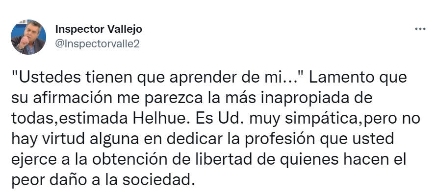 José Miguel Vallejos respuesta a Helhue Sukni