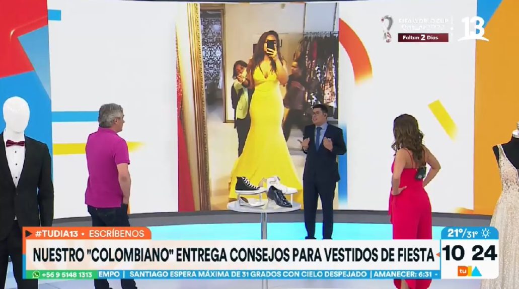 El colombiano entregó consejos de vestidos
