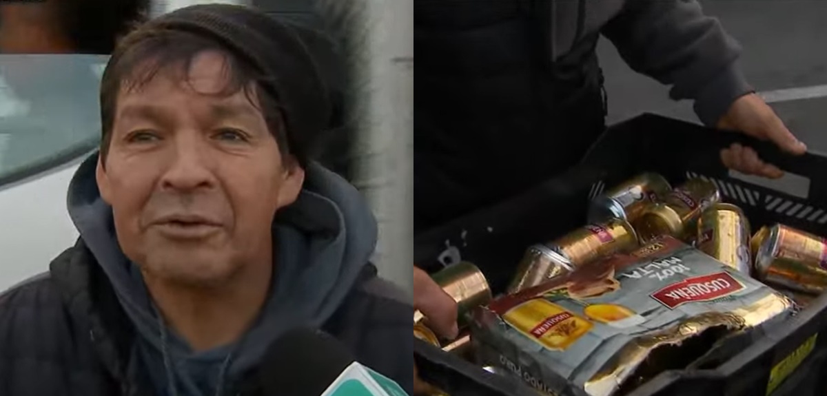 La hilarante respuesta de hombre tras ser sorprendido recogiendo cervezas que cayeron de camión