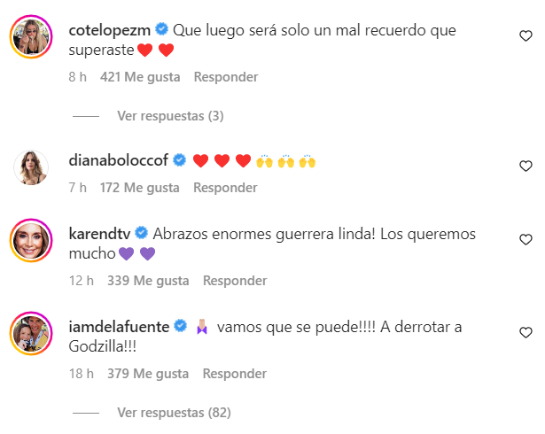 Rostros reaccionan a última publicación de Claudia Conversa.