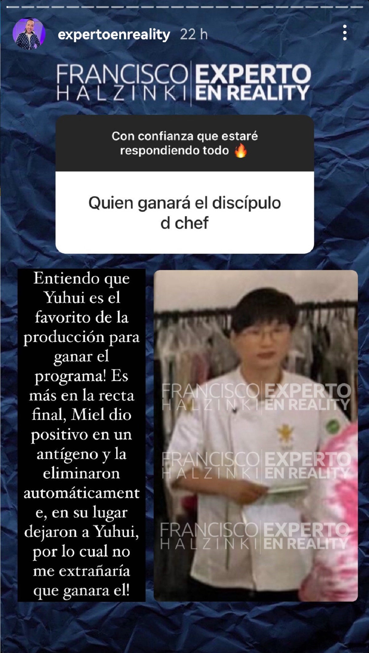 Francisco Halzinki final Discípulo del Chef