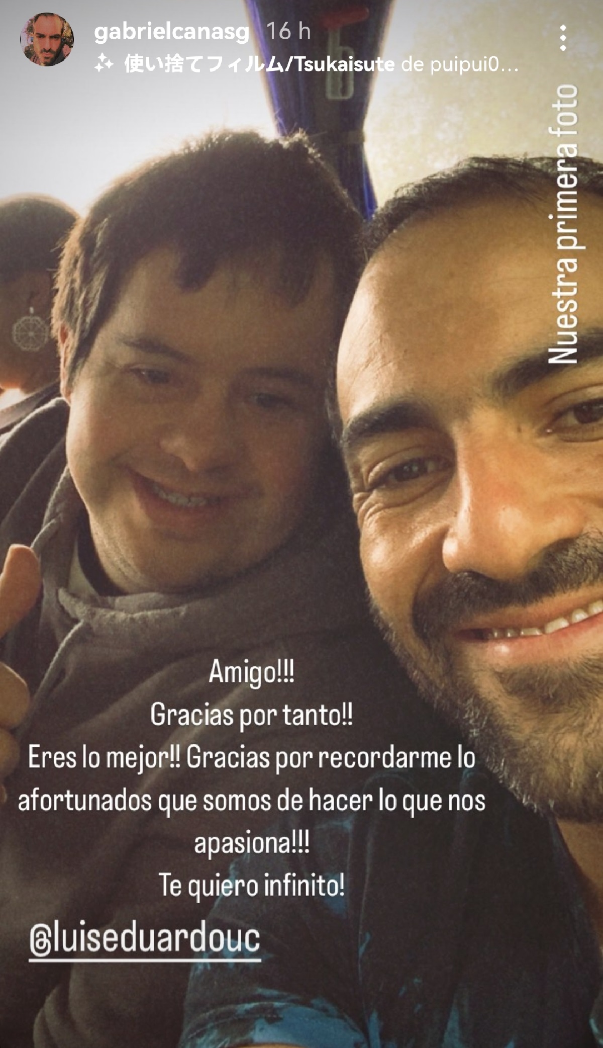 Gabriel Cañas mensaje Luchito Ley de Baltazar