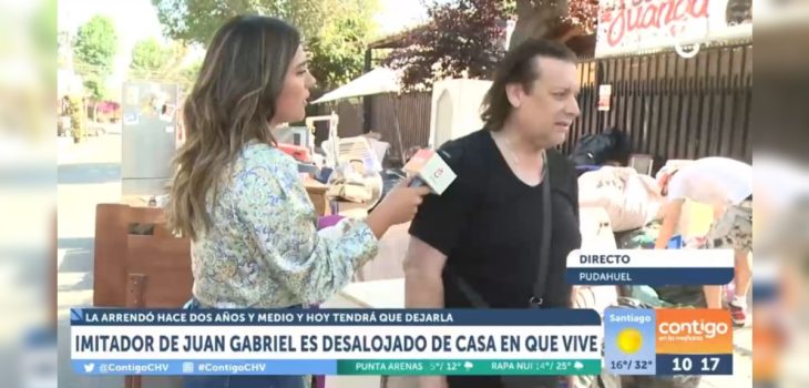 Imitador Juan Gabriel desalojo