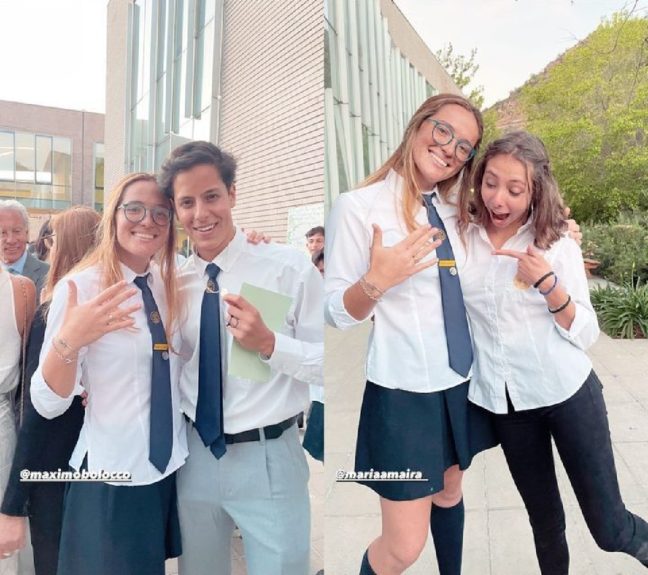 Laura de la Fuente compartió fotos con Máximo Bolocco en emotiva ceremonia escolar