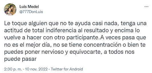 Luis Medel pide disculpas por dichos contra Leandro Penna, pero apunta a la actitud del trasandino.