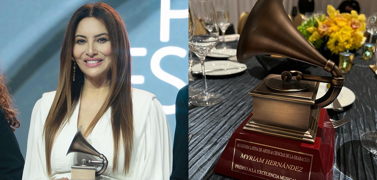 Myriam Hernández es aplaudida en los Latin Grammy al recibir su premio a la excelencia