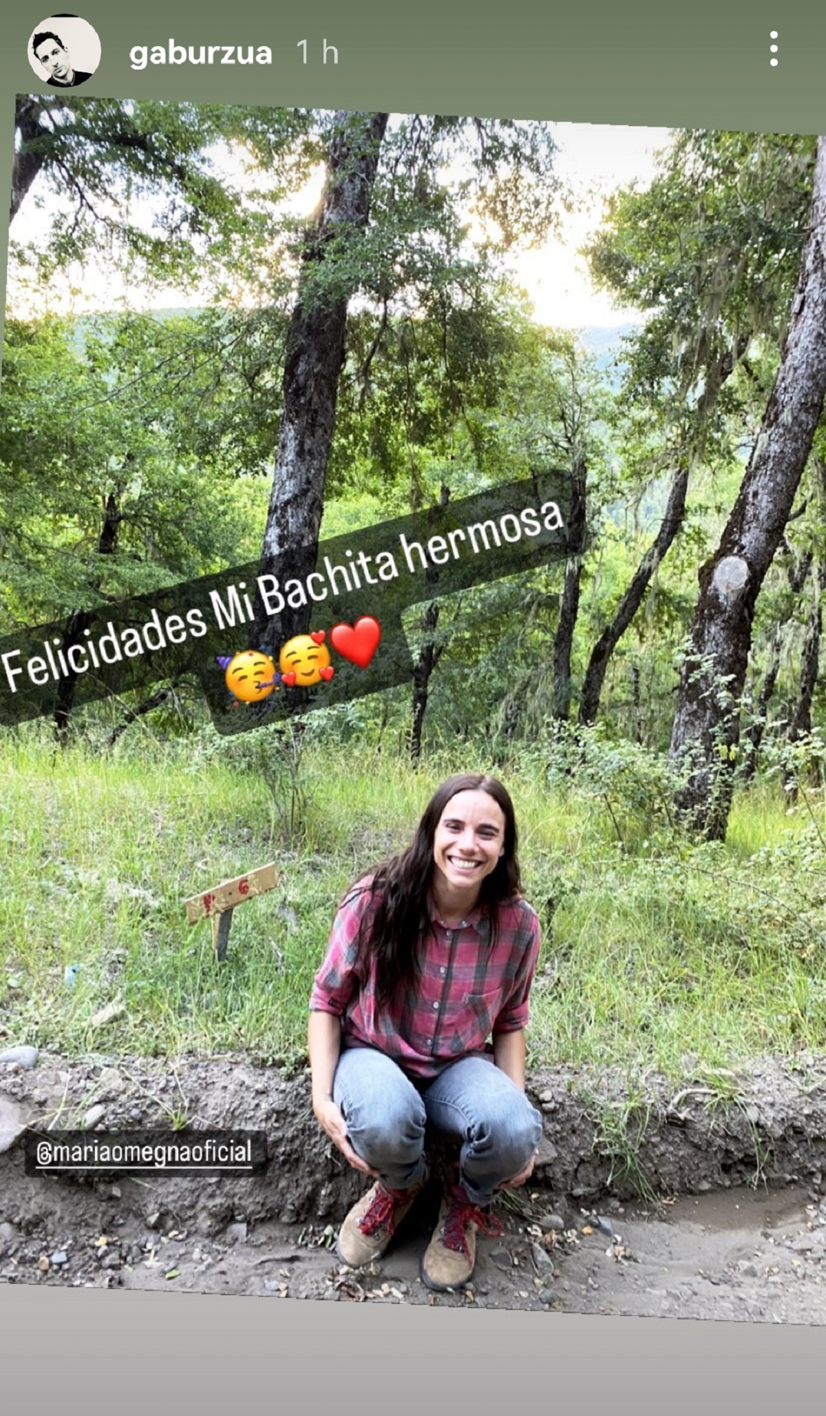 Gabriel Urzúa saludo cumpleaños María Gracia Omegna