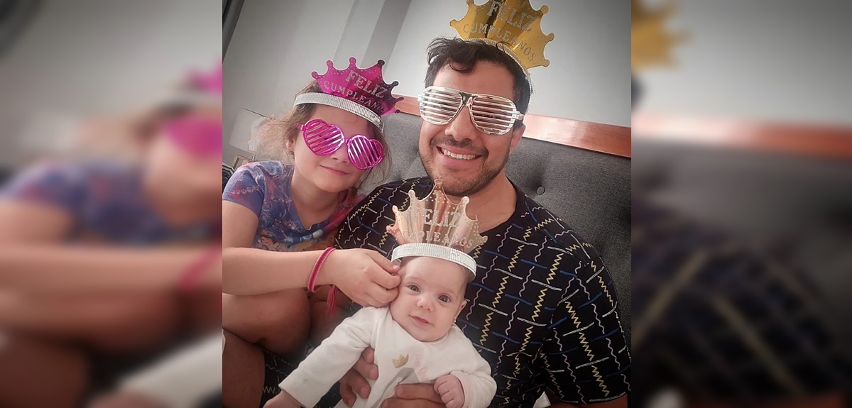 Esposa de Simón Oliveros lo quebró con enternecedor video junto a sus hijas: 