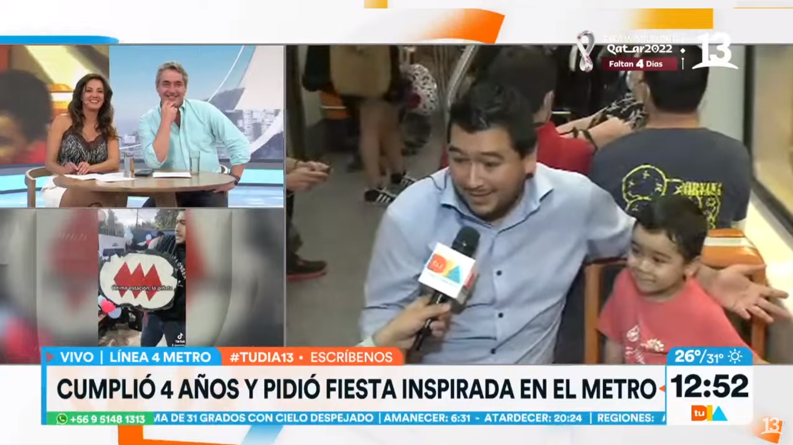 Tu Día niño cumpleaños temática del metro