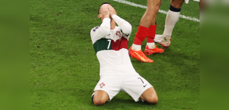 Cristiano Ronaldo se fue llorando a camarines tras eliminación de Portugal.