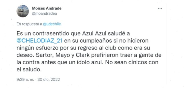 crítica Twitter por Marcelo Díaz