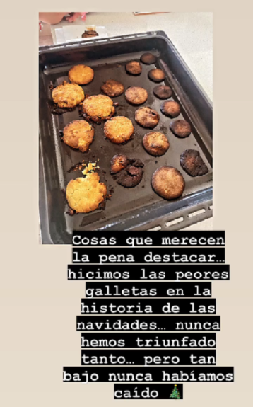 Dayana Amigo compartió postal de su fail culinario en Navidad