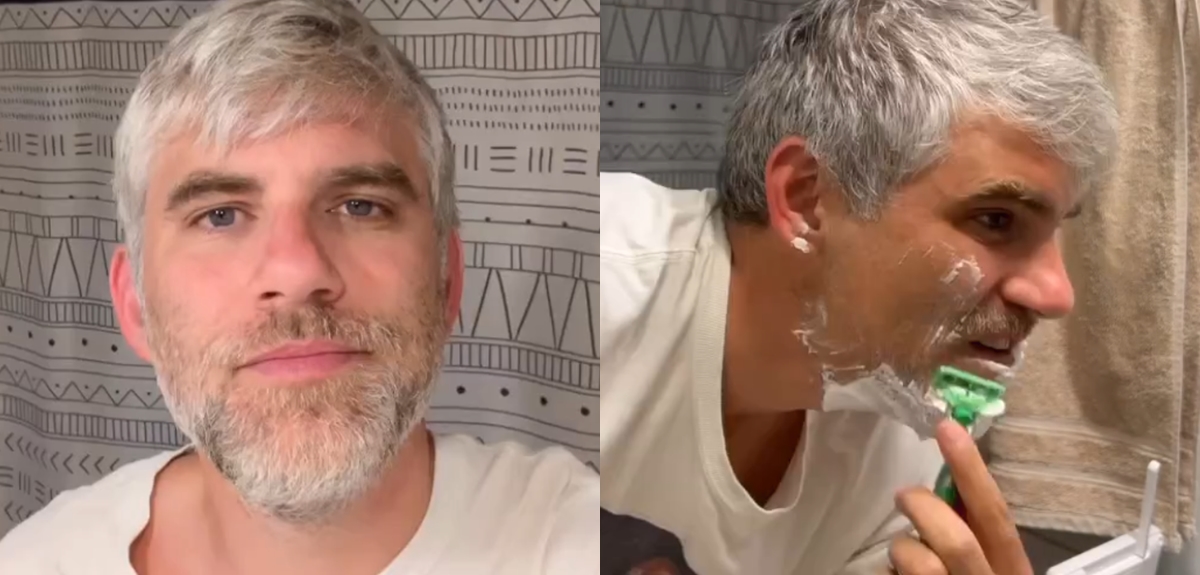 Manuel de Tezanos quedó casi irreconocible tras afeitarse la barba luego de 10 años: publicó video