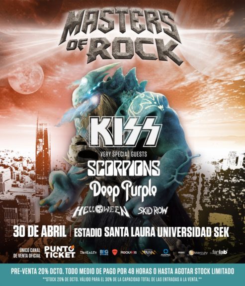Kiss y Scorpions encabezan Masters of Rock Chile 2023: conoce la fecha y cuándo saldrán las entradas