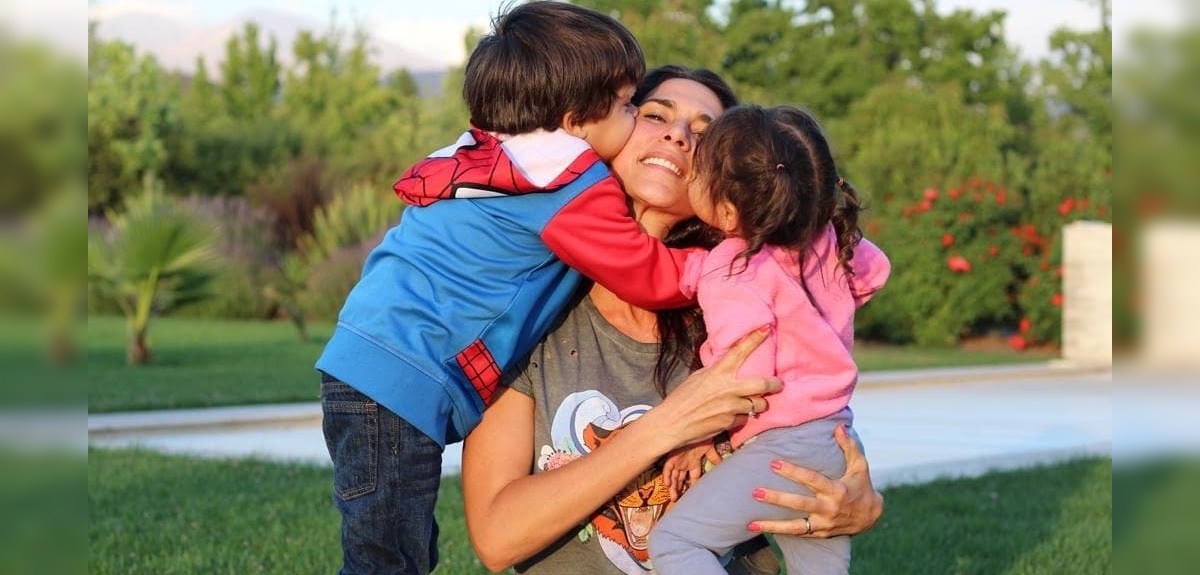 Mey Santamaría mostró cuánto han crecido sus hijos Nico y Mía