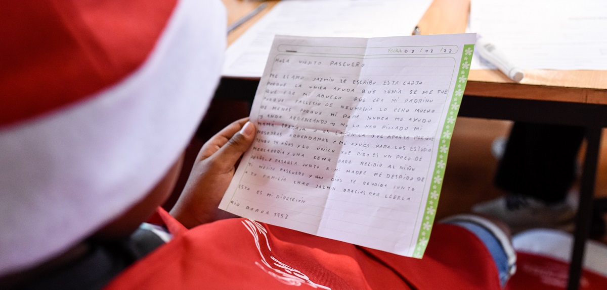 Niña 12 años conmovió con su carta al Viejito Pascuero