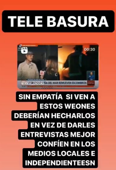 Pablo Chille criticó televisión incendios Viña del Mar
