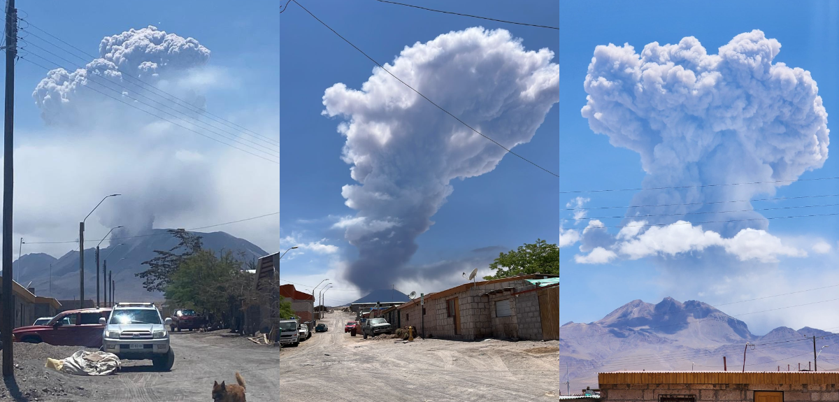 Los registro que deja la erupción del Volcán Lascar en la región de Antofagasta.