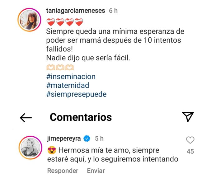 Tania García maternidad María Jimena Pereyra