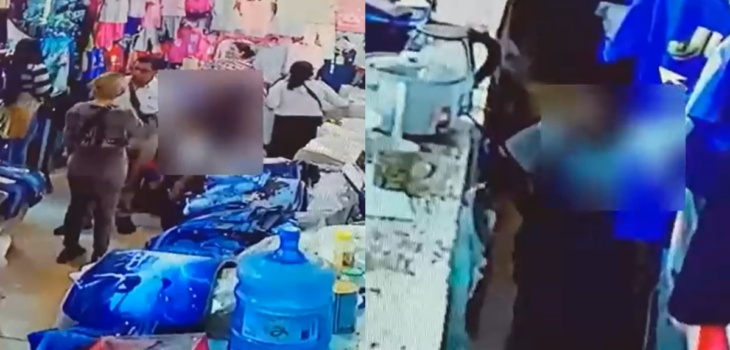 Video muestra cómo utilizan a niño para robar en mall chino.