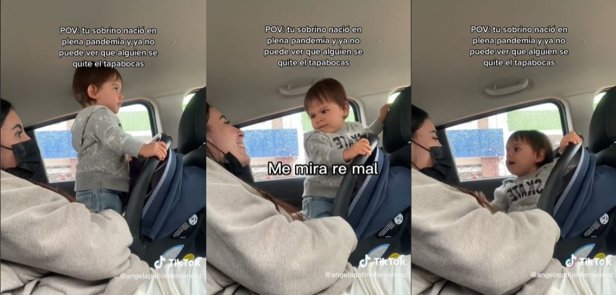 Niño se enoja cuando ve a alguien sin mascarilla: nació en pandemia