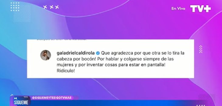 Respuesta de Gala Caldirola