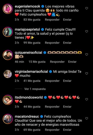 Claudia Conserva saludos cumpleaños