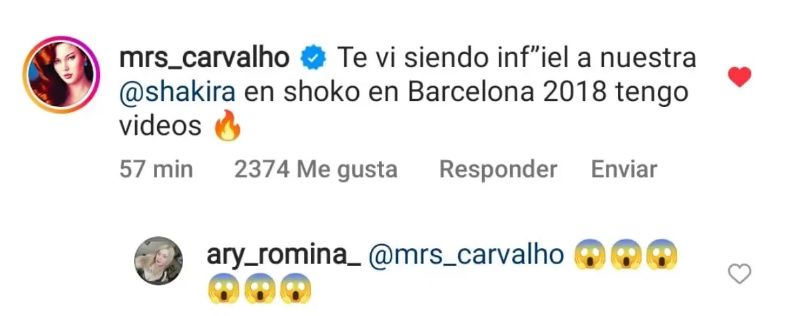 Michelle Carvalho mensaje Gerard Piqué