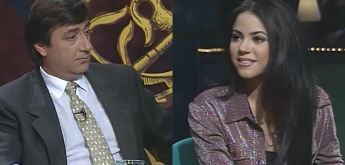 La corrección de Shakira a Kike Morandé en Viva el lunes de 1997.
