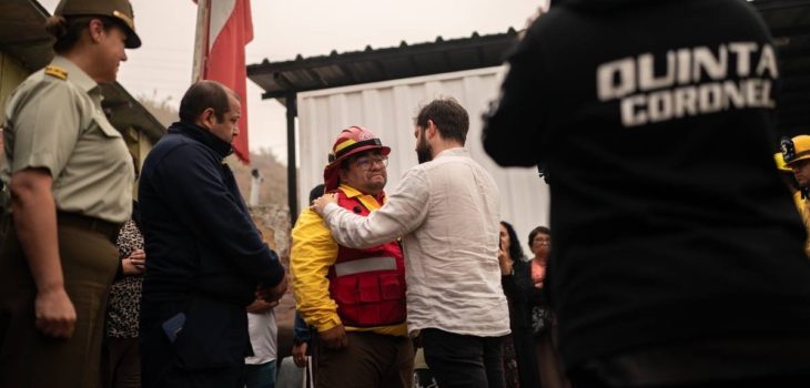 Boric velorio Bombera en Coronel