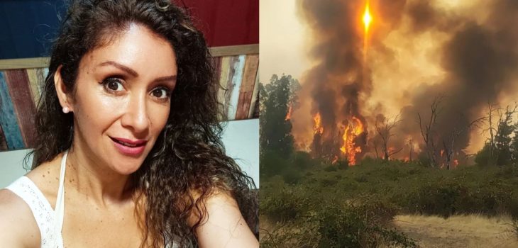 Angélica Sepúlveda relató su angustia por incendio cerca de campo de sus padres: 