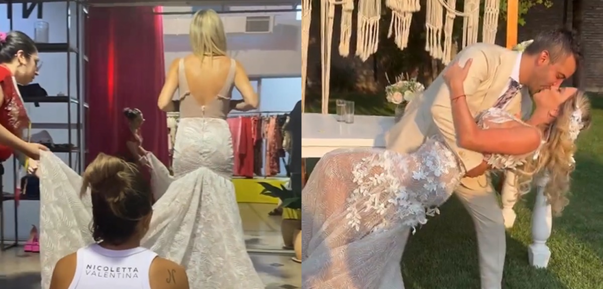 Flaviana Seeling mostró video de cómo se confeccionó su vestido de novia: "Era un sueño para mí"