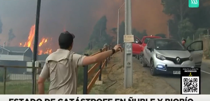 Gonzalo Ramírez vivió minuto de furia en medio de cobertura de incendios en Santa Juana